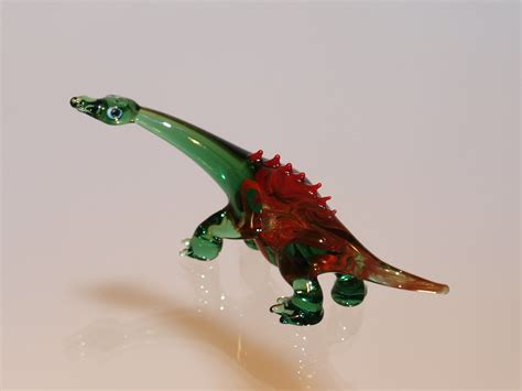 Glass Dino Glass Dinosaur Blown Glass Dinosaur Glass Sculpture Etsy