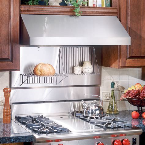 The backsplash is usually installed behind the stove to avoid any cooking liquids from getting splattered on the wall. Broan RMP3004 30 in. Rangemaster Stainless Steel ...