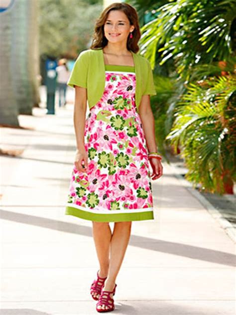 Pink And Green Sundress Green Sundress Green Fashion Green Outfit