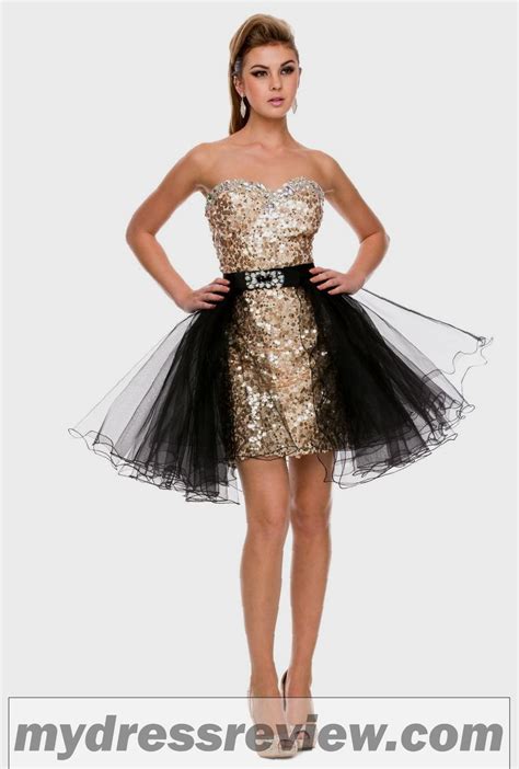 Short Black And Gold Prom Dresses Always In Vogue 2017 Mydressreview