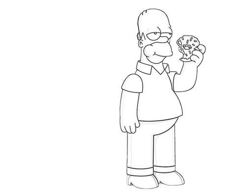 dessins gratuits à colorier coloriage homer simpson à imprimer