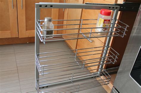 Shelves are often spaced too far apart, leaving wasted space. Spice Rack- In-cabinet Pull Out 3 Shelves 5.5" Wide Wall ...