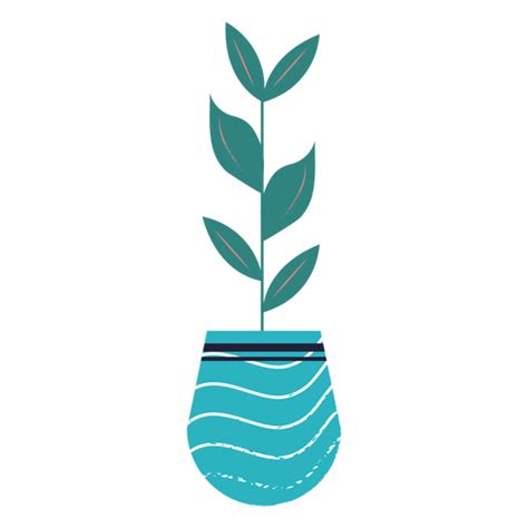 Blue Houseplant Textured Transparent Png And Svg Vector File
