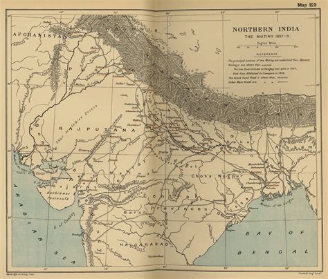 Map Of India 1857 1859 The Mutiny