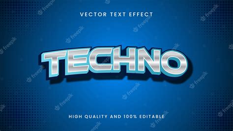Premium Vector Techno Text Effect