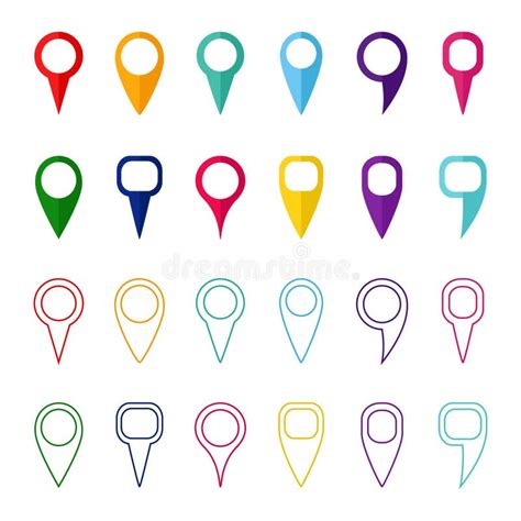 Vector Set Map Pointers Stock Illustrations 2691 Vector Set Map Pointers Stock Illustrations