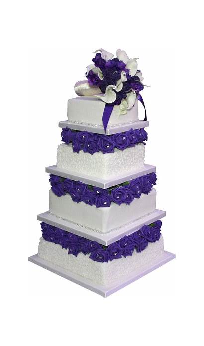 Cake Purple Rose Tier Couple Ceremony Double