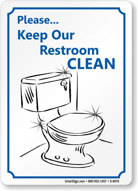 Please Keep Our Restroom Clean Sign With Graphic Sku S 8976