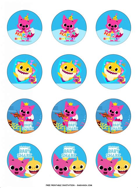 Free Printable Pinkfong Baby Shark Birthday Party Kits Templates Free