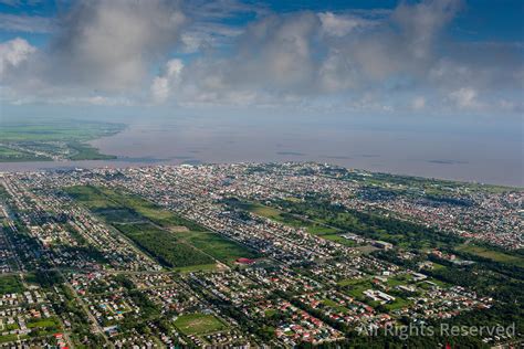 Overflightstock Cityscape Skyline Of Georgetown Guyana Aerial Stock Photo