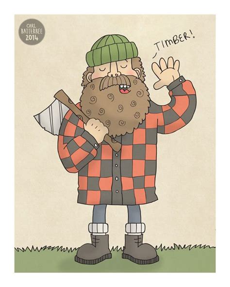 Lumberjack Illustration Print Illustration Print Illustration Lumberjack