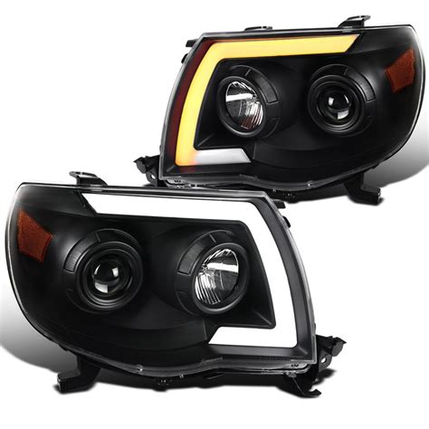 05 11 Toyota Tacoma LED DRL Sequential Signal Projector Headlights