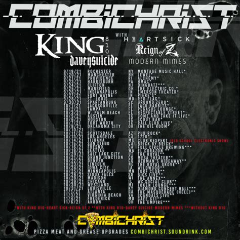 Combichrist Announces The Second Leg Of Their Fall Tour Dates With King