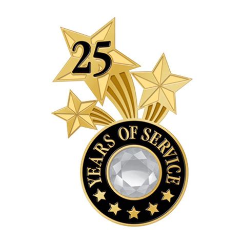 25 Years Of Service Triple Star Lapel Pin Positive Promotions