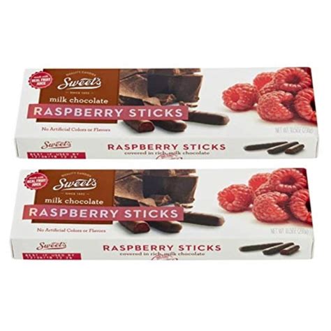 Sweets Candy Milk Chocolate Sticks Raspberry 2 Pack 105 Oz Box