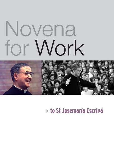 Novena For Work Through Intercession Of St Josemaria Pdf