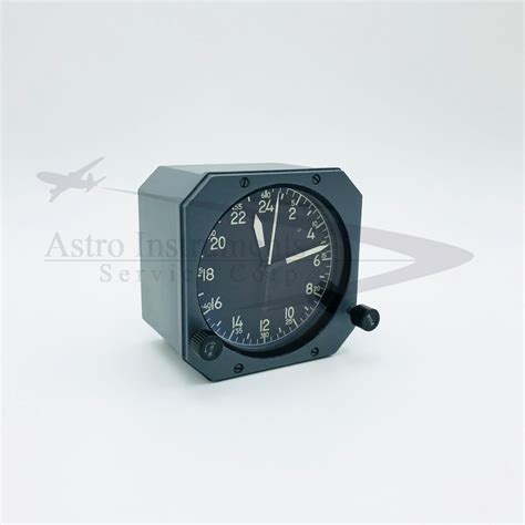 Aircraft Mechanical Clock 8 Day 24 Hour Astro Instruments Service Corp