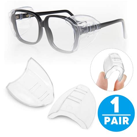 2pcs clear universal flexible side shields safety glasses goggles eye protect mn business
