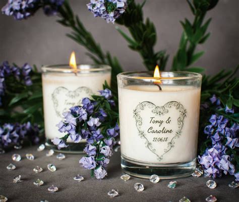 Personalised Scented Wedding Favour Candles Natural Etsy Candle