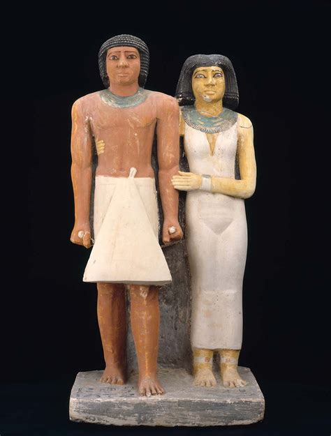 pair statue of ptahkhenuwy and his wife 2465 2323 b c ancient egyptian costume ancient egypt