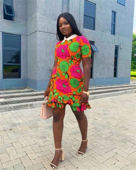 African Print Dress Mini Dress With Double Flareankara Dressafrican