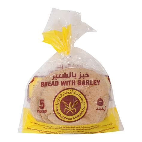 سعر Kuwait Flour Mills And Bakeries Bread With Barley 5pcs فى الكويت