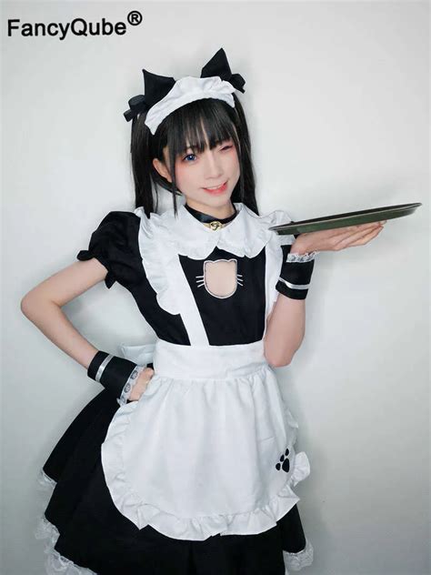 Bust Open Neko Maid Cosplay Costume Anime Lolita Sexy Catwomen Girls