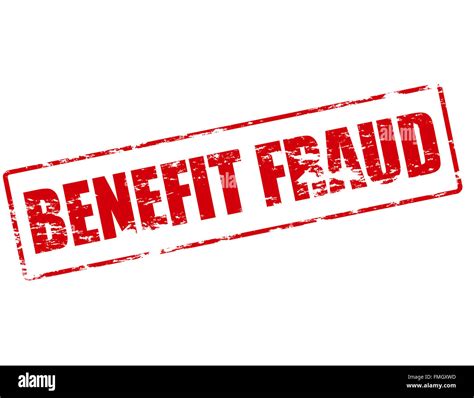 Rubber Stamp With Text Benefit Fraud Inside Vector Illustration Stock