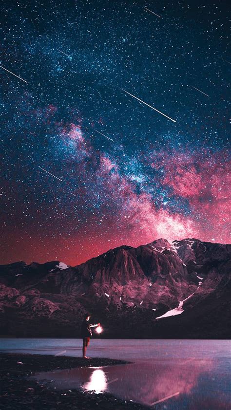Nature Eyad Galaxy Infinity Mountain Mountains Night Sky Star