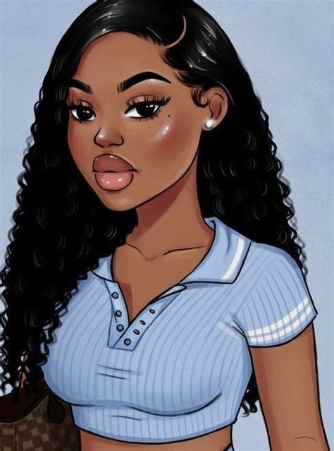 Black Girl Cartoon Girls Cartoon Art Cartoon Art Styles Girl Cartoon