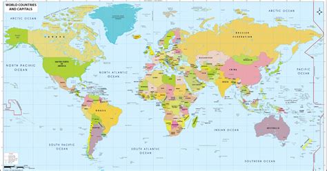 Printable World Map Blank Countries