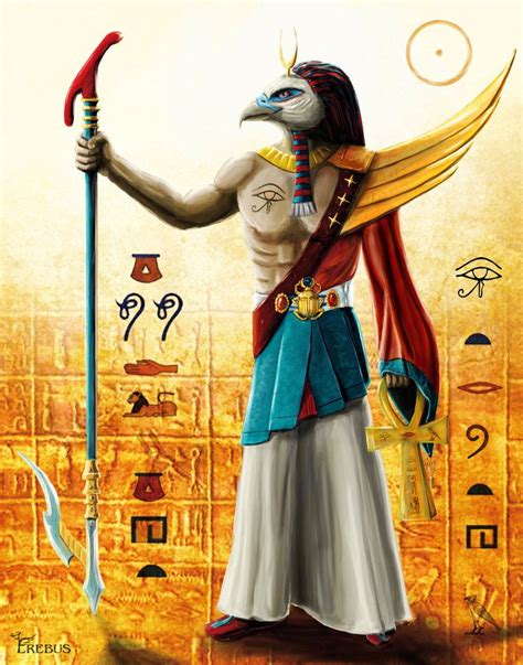 Ra Egyptian God Of Sun Originator Of The Ennead Consisting Of Shu And Tefnut Geb And Nut