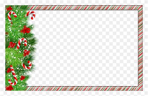 Christmas Photo Frame With Candy Canes Hd Png Download Stunning Free