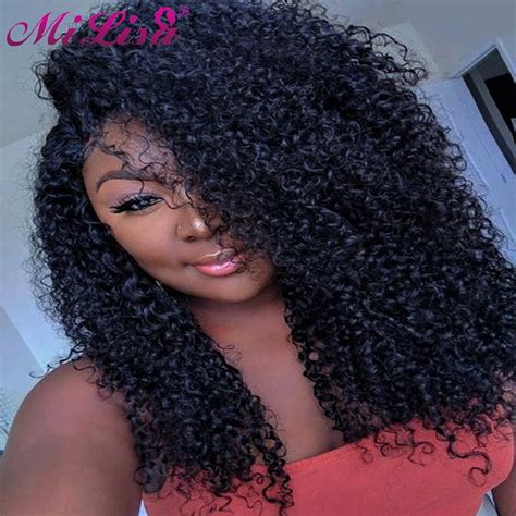 150 Density Afro Kinky Curly Wig Brazilian Kinky Curly Human Hair Wig