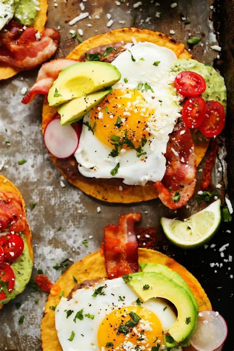 Simple Mexican Breakfast Tostadas With Eggs Platings Pairings