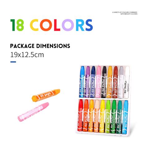 12182436 Colors Oil Pastels Non Toxic Crayon Drawing Painting Pens