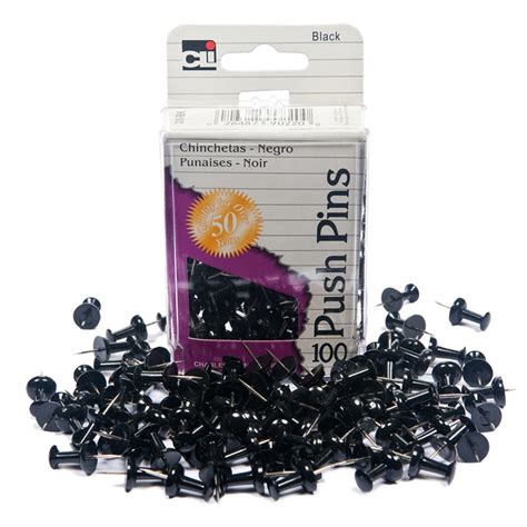 Push Pins Black 100pack Chl200bk Charles Leonard Push Pins