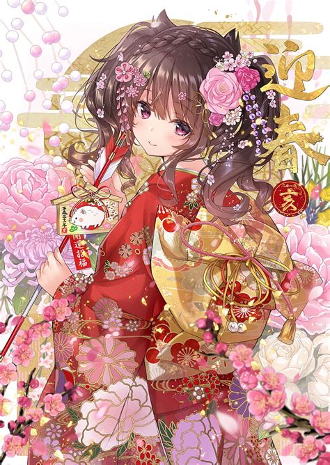 1920x1080px 1080p Free Download Anime Girl Loli Kimono Flowers