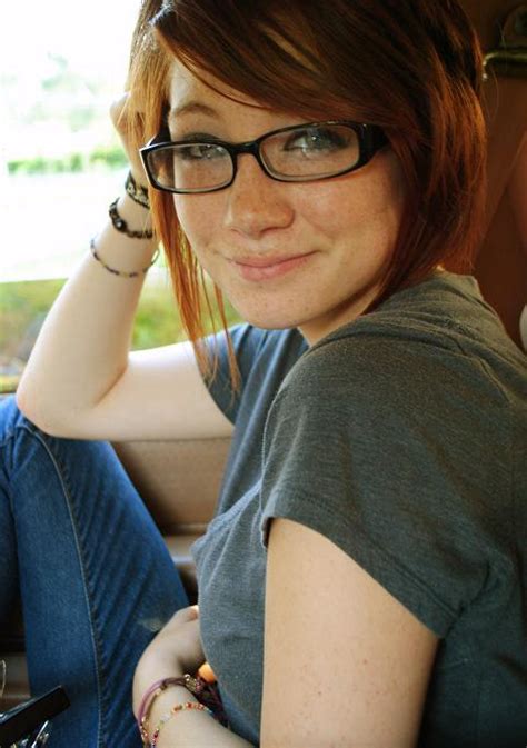 Glasses Freckles Girl Beautiful Redhead Redheads