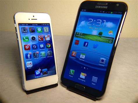 Samsung Galaxy Note 2 Vs Iphone 5 Review Attmobilereview