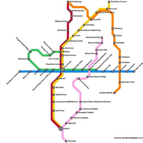 Marta Dream Transit Map Tell Me What I Should Add Atlanta