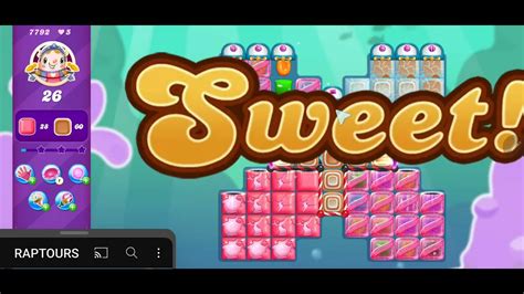 Candy Crush Saga Level 7792 Super Sugar Crush Mastery On The First Try