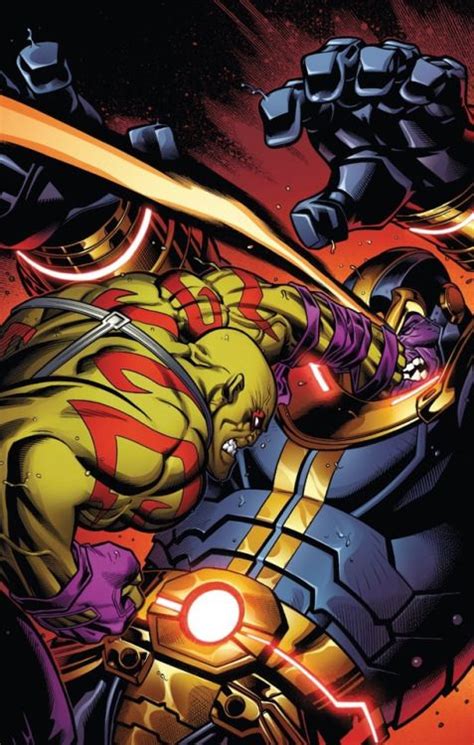 Drax Vs Thanos In Guardians Of The Galaxy 19 Ed Mcguinness Marvel