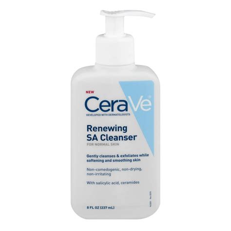 Cerave Renewing Sa Cleanser For Normal Skin 8 Fl Oz Instacart