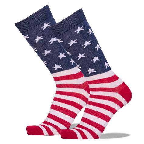 American Flag Sock Crew Socks For Men Johns Crazy Socks