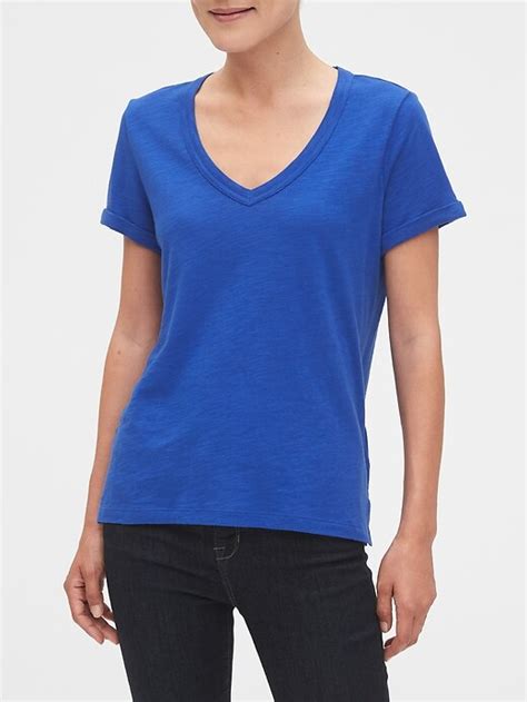 Malibu Roll Sleeve V Neck T Shirt Banana Republic Factory