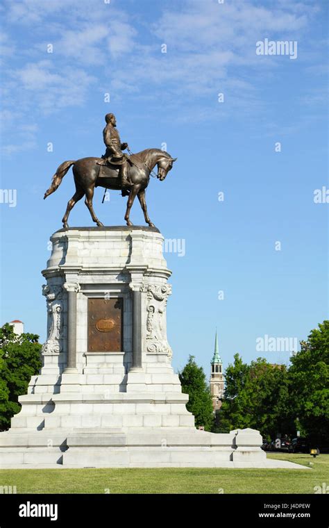 Monument To Confederate General Robert E Lee Monument Avenue