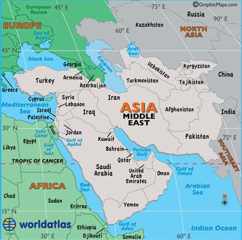 Middle East Map Map Of The Middle East Middle East Maps Of Landforms