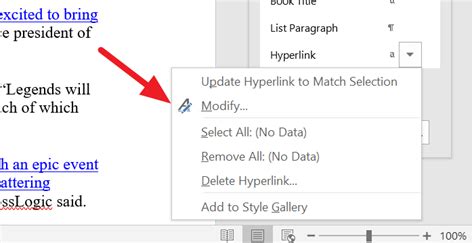 How To Remove The Underline From A Hyperlink In Word