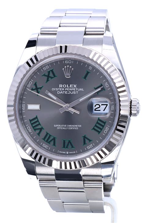Rolex datejust 41 oyster wimbledon 126300 full set. Rolex Oyster Datejust II Grey Wimbledon Roman 41 mm // NEW ...